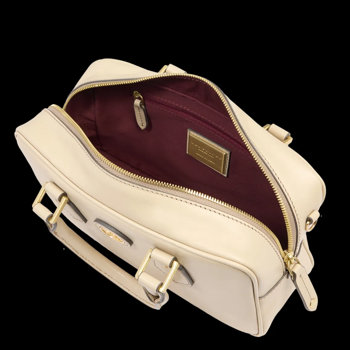 Bauletto in pelle con tracolla removibile