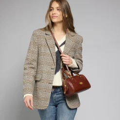 Bauletto in pelle con tracolla removibile