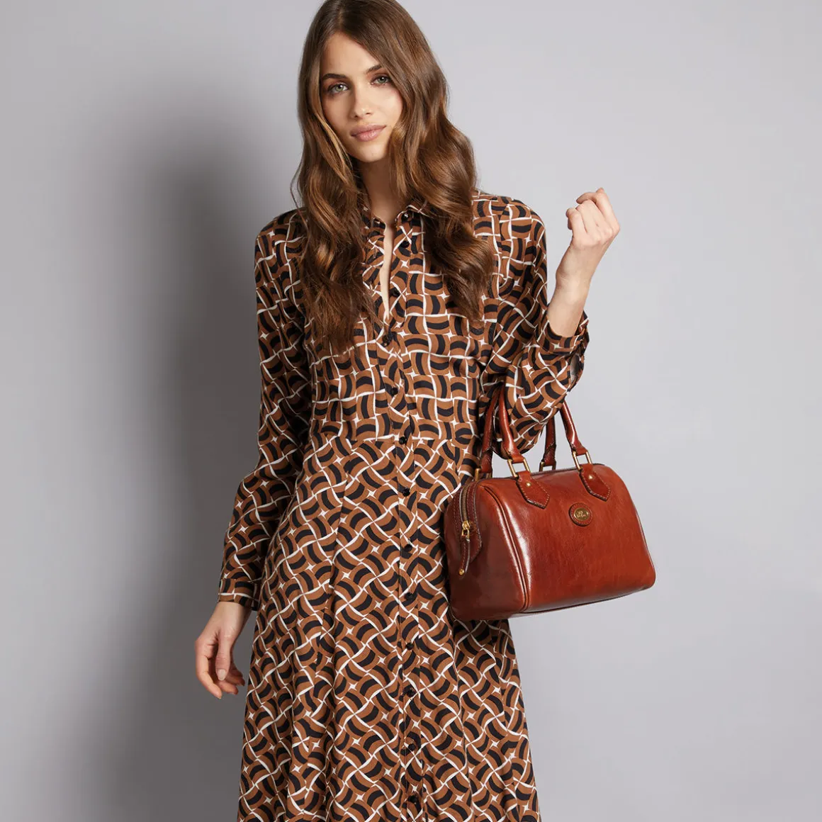 Bauletto in pelle con tracolla removibile