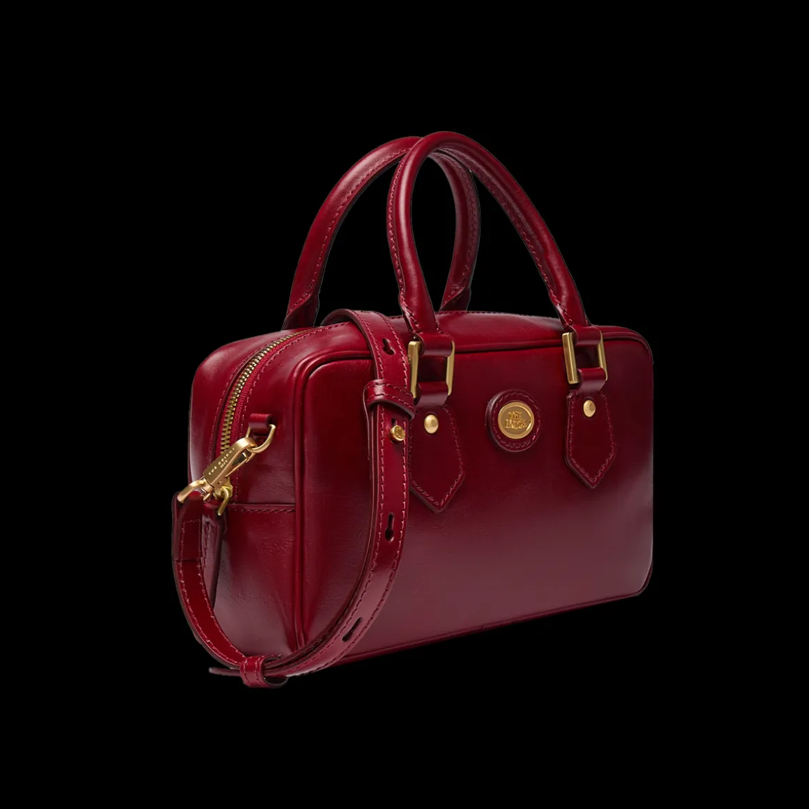 Bauletto in pelle con tracolla removibile