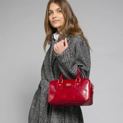 Bauletto in pelle con tracolla removibile