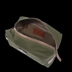 Beauty case in pelle e tessuto