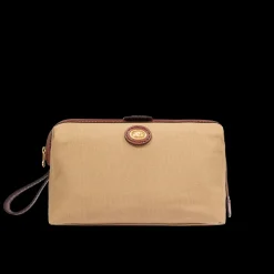 Beauty case pelle e tessuto