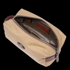 Beauty case pelle e tessuto