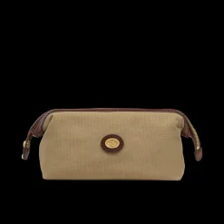 Beauty case pelle e tessuto