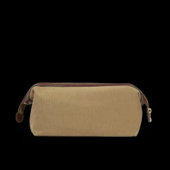 Beauty case pelle e tessuto