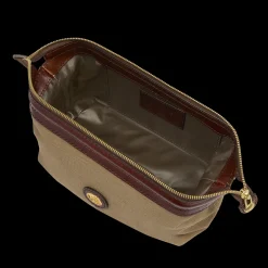 Beauty case pelle e tessuto