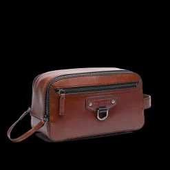 Beauty case uomo in pelle