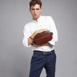 Beauty case uomo pelle