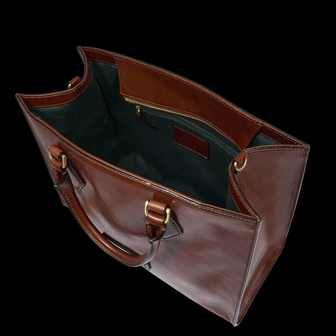 Borsa a mano in pelle con tracolla removibile