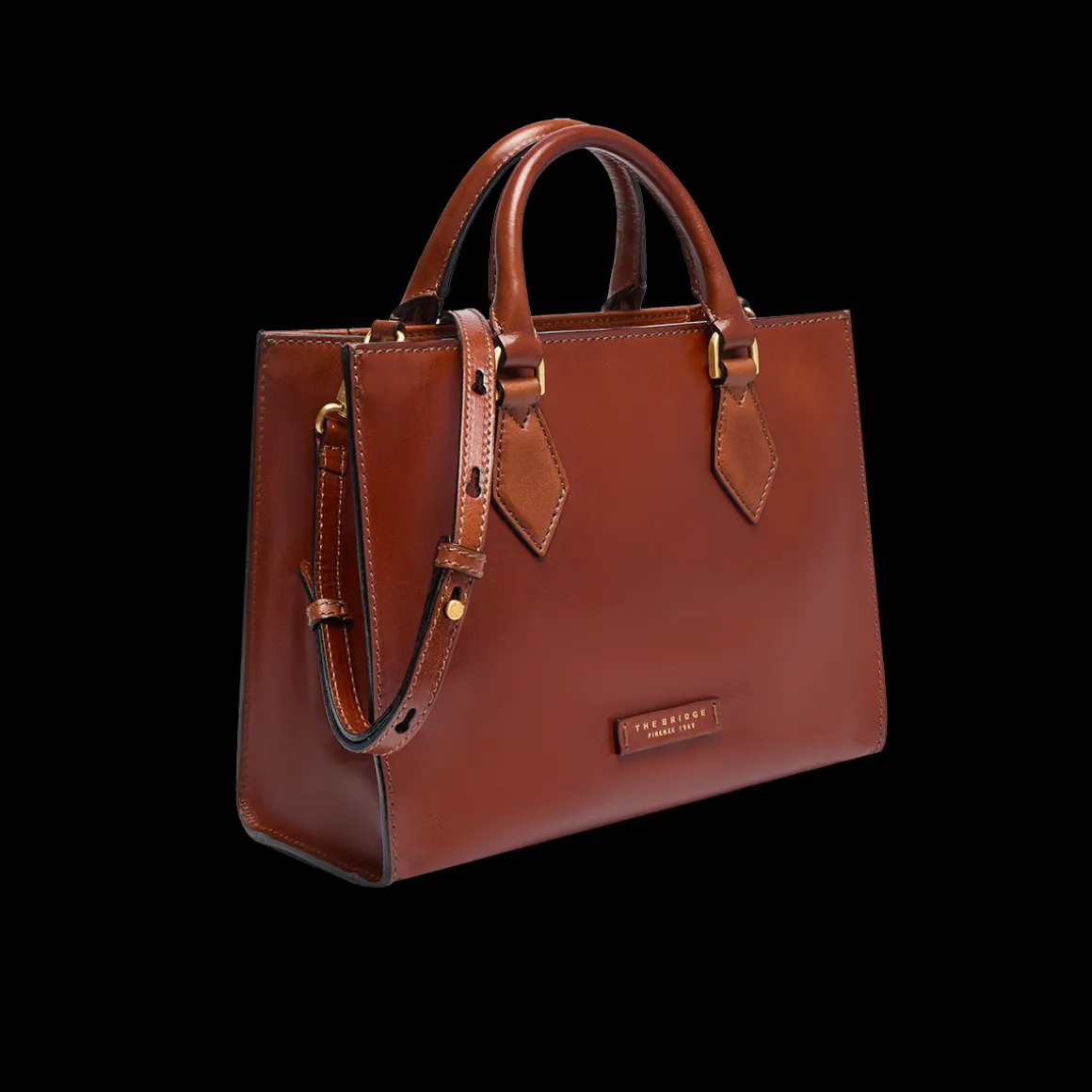 Borsa a mano in pelle con tracolla removibile