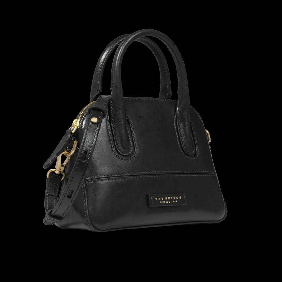 Borsa a mano in pelle con tracolla removibile