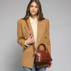 Borsa a mano in pelle con tracolla removibile