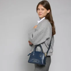 Borsa a mano in pelle con tracolla removibile