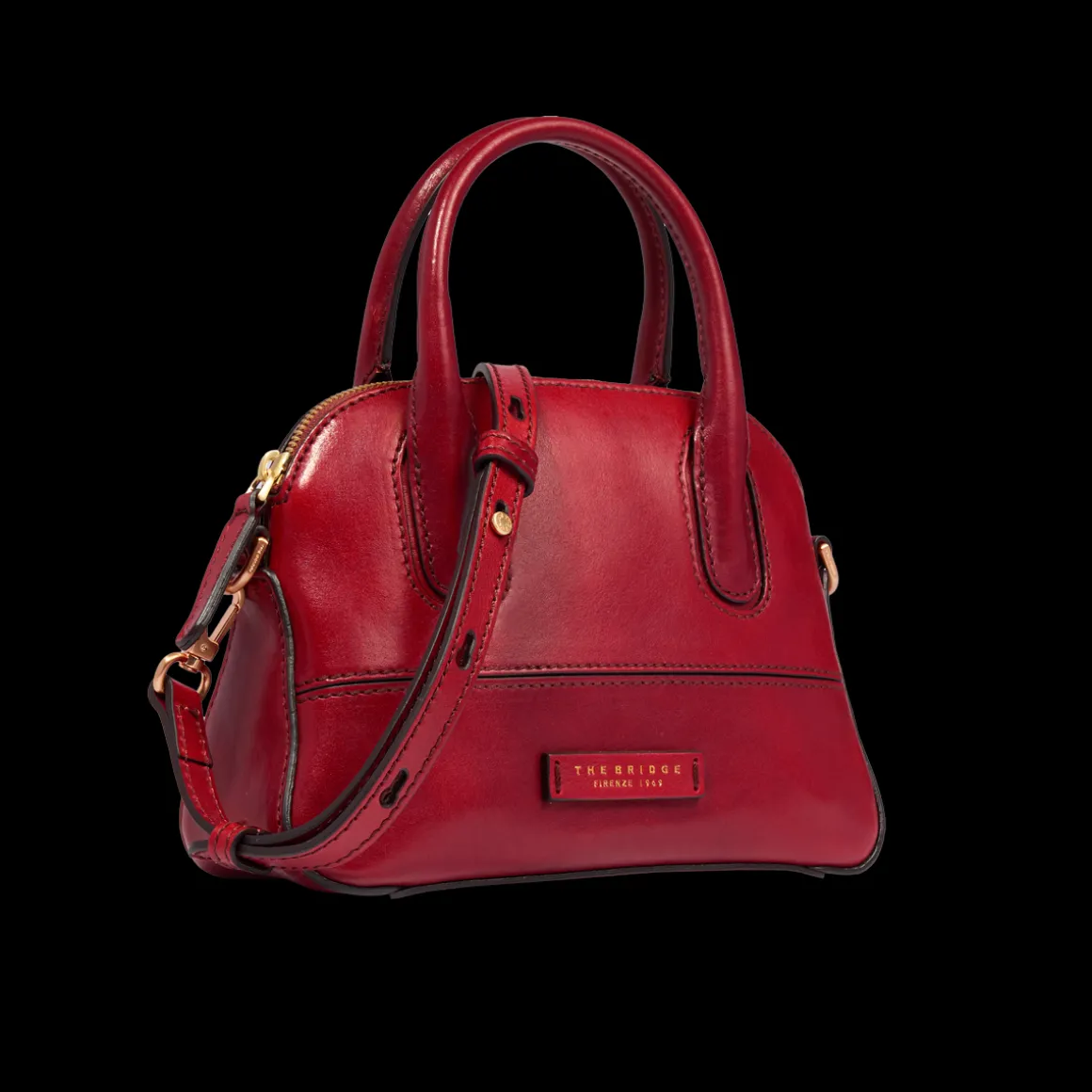 Borsa a mano in pelle con tracolla removibile