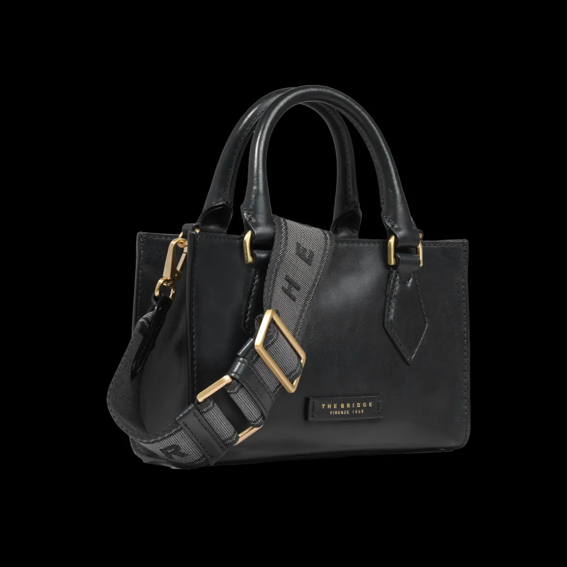 Borsa a mano in pelle con tracolla removibile
