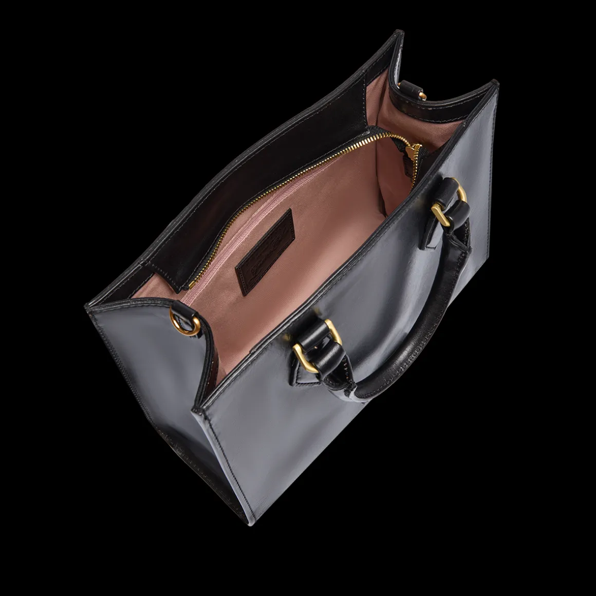 Borsa a mano in pelle con tracolla removibile