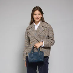 Borsa a mano in pelle con tracolla removibile