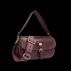 Borsa a spalla in pelle grande con patta frontale