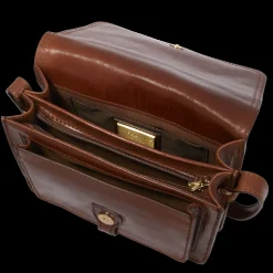 Borsa pelle tracolla a scomparti