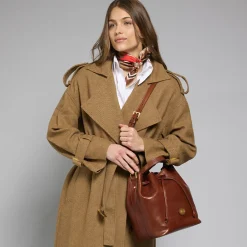 Borsa secchiello pelle con tracolla