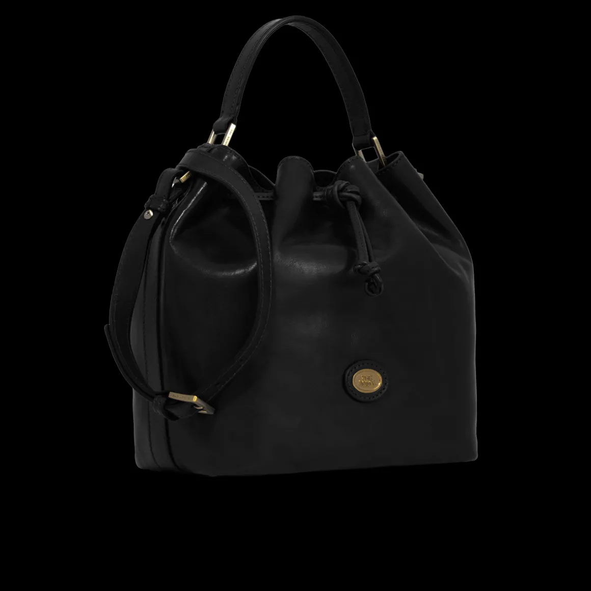 Borsa secchiello pelle con tracolla