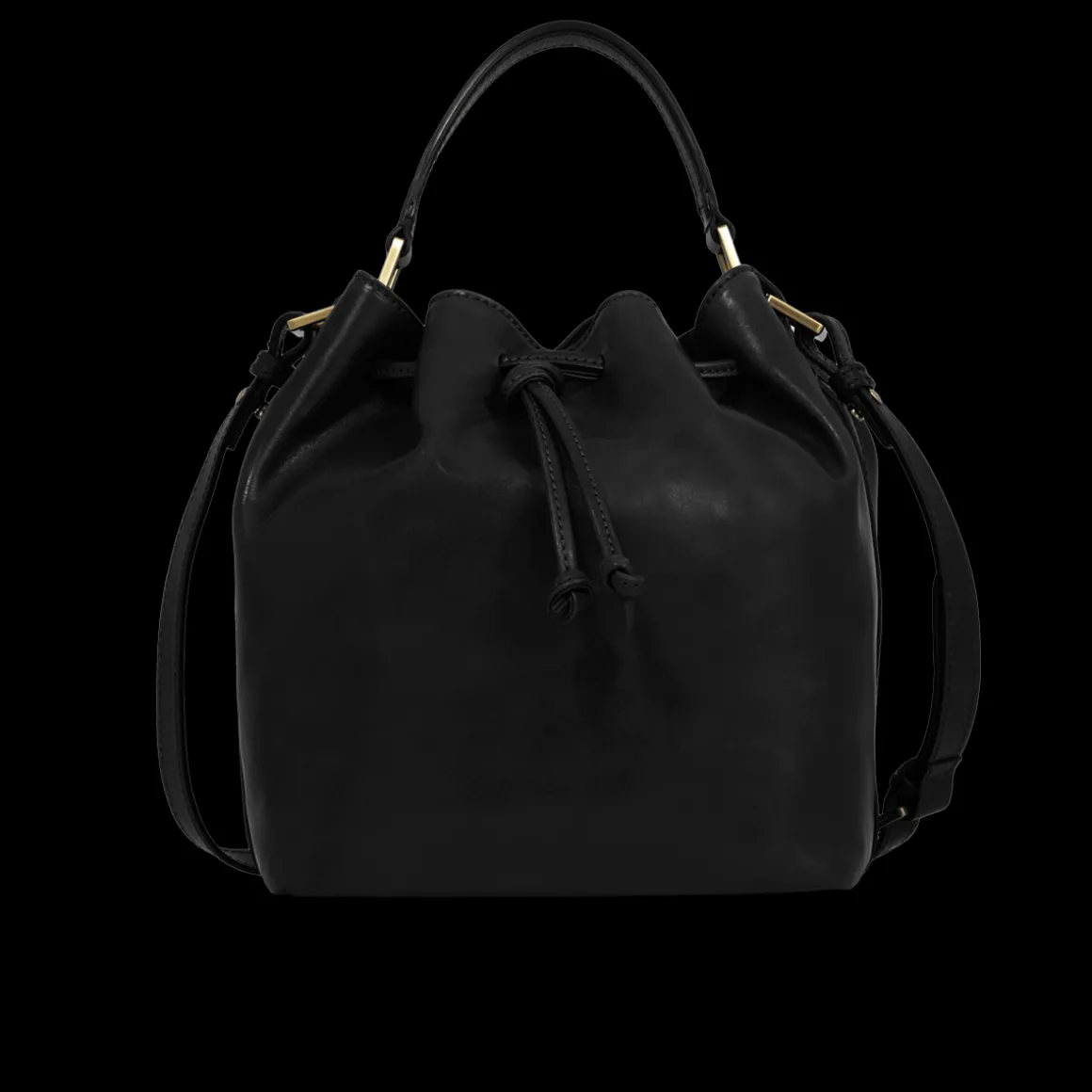 Borsa secchiello pelle con tracolla