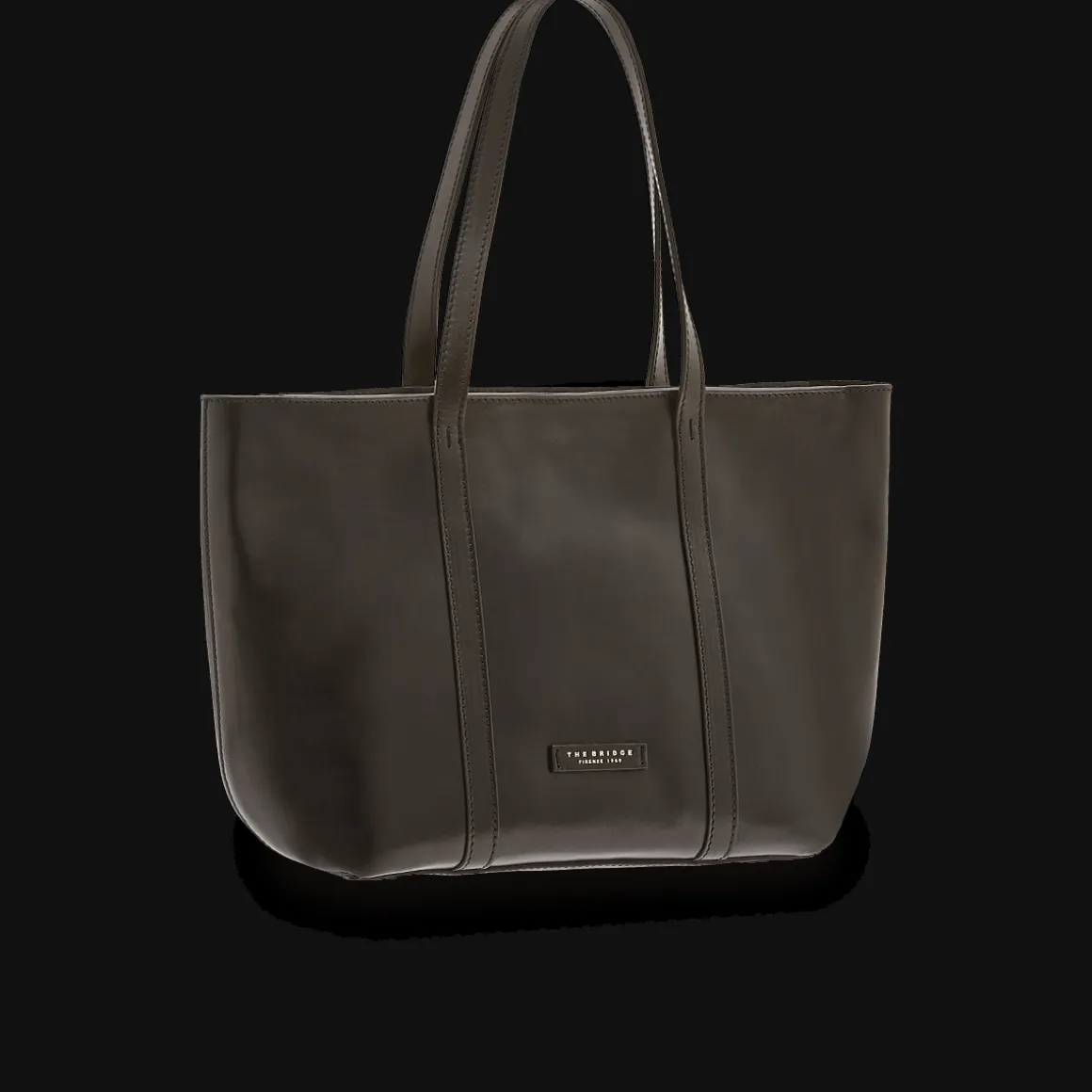 Borsa shopper pelle chiusa con zip