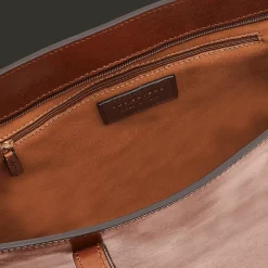 Borsa shopper pelle chiusa con zip