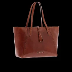 Borsa shopper pelle con nappine