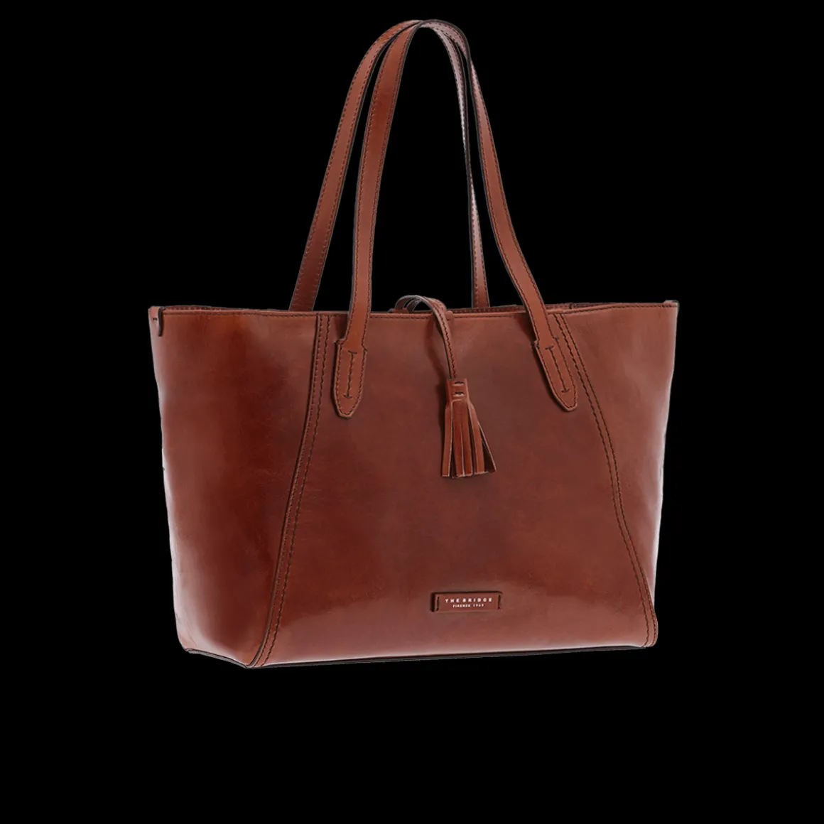 Borsa shopper pelle con nappine