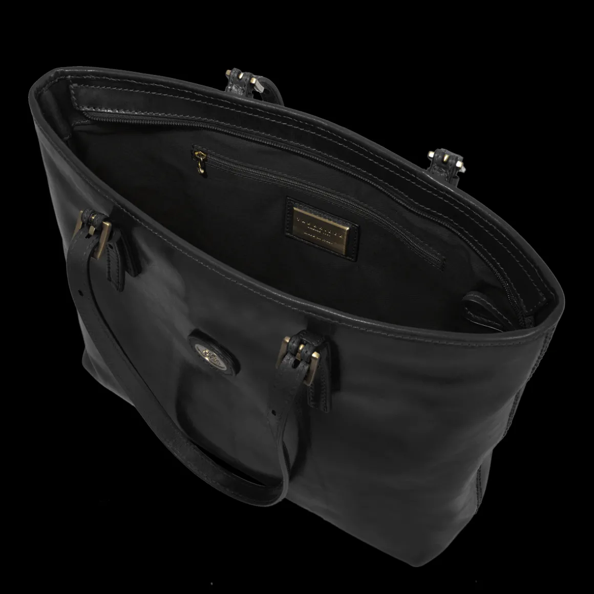 Borsa shopper pelle donna con zip