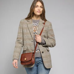 Borsa tracolla in pelle a scomparti small size