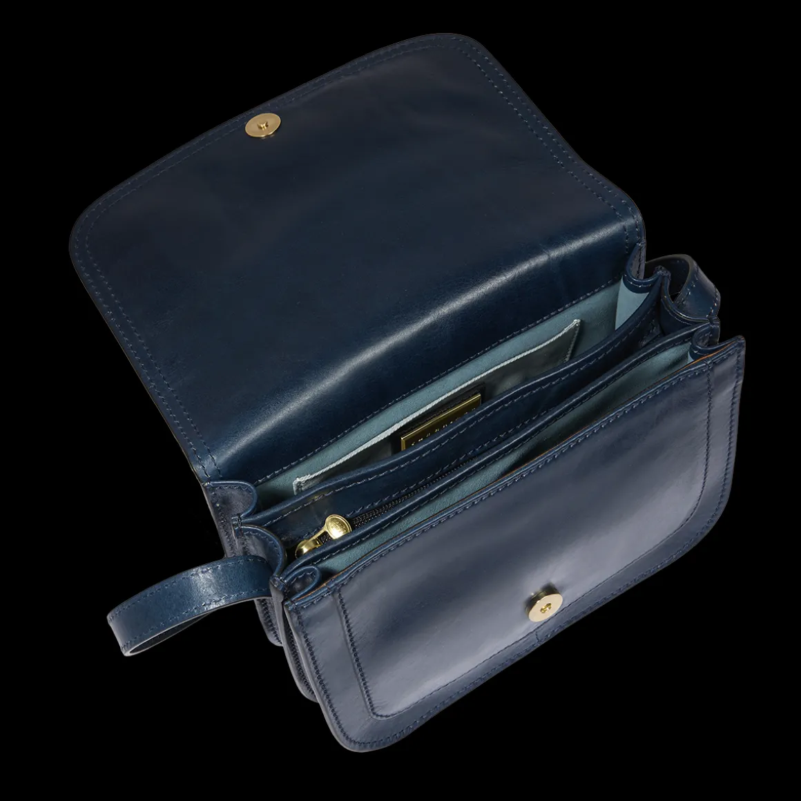 Borsa tracolla in pelle a scomparti