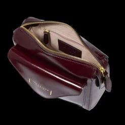 Borsa tracolla in pelle con tasca frontale