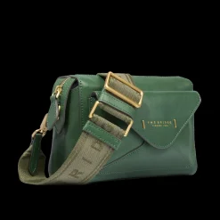 Borsa tracolla in pelle con tasca frontale