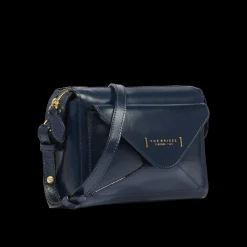 Borsa tracolla in pelle con tasca frontale