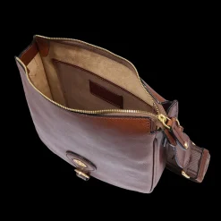 Borsa tracolla in pelle donna con chiusura zip