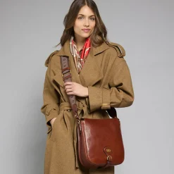 Borsa tracolla in pelle donna con chiusura zip