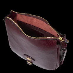 Borsa tracolla in pelle donna con chiusura zip