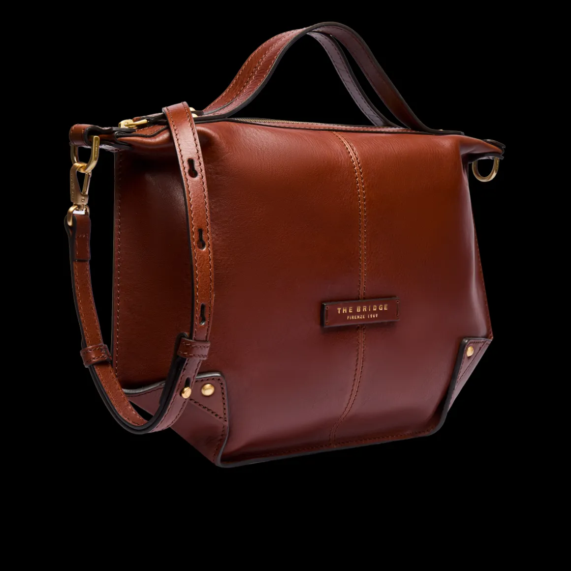 Borsa tracolla pelle chiusa con zip taglia m