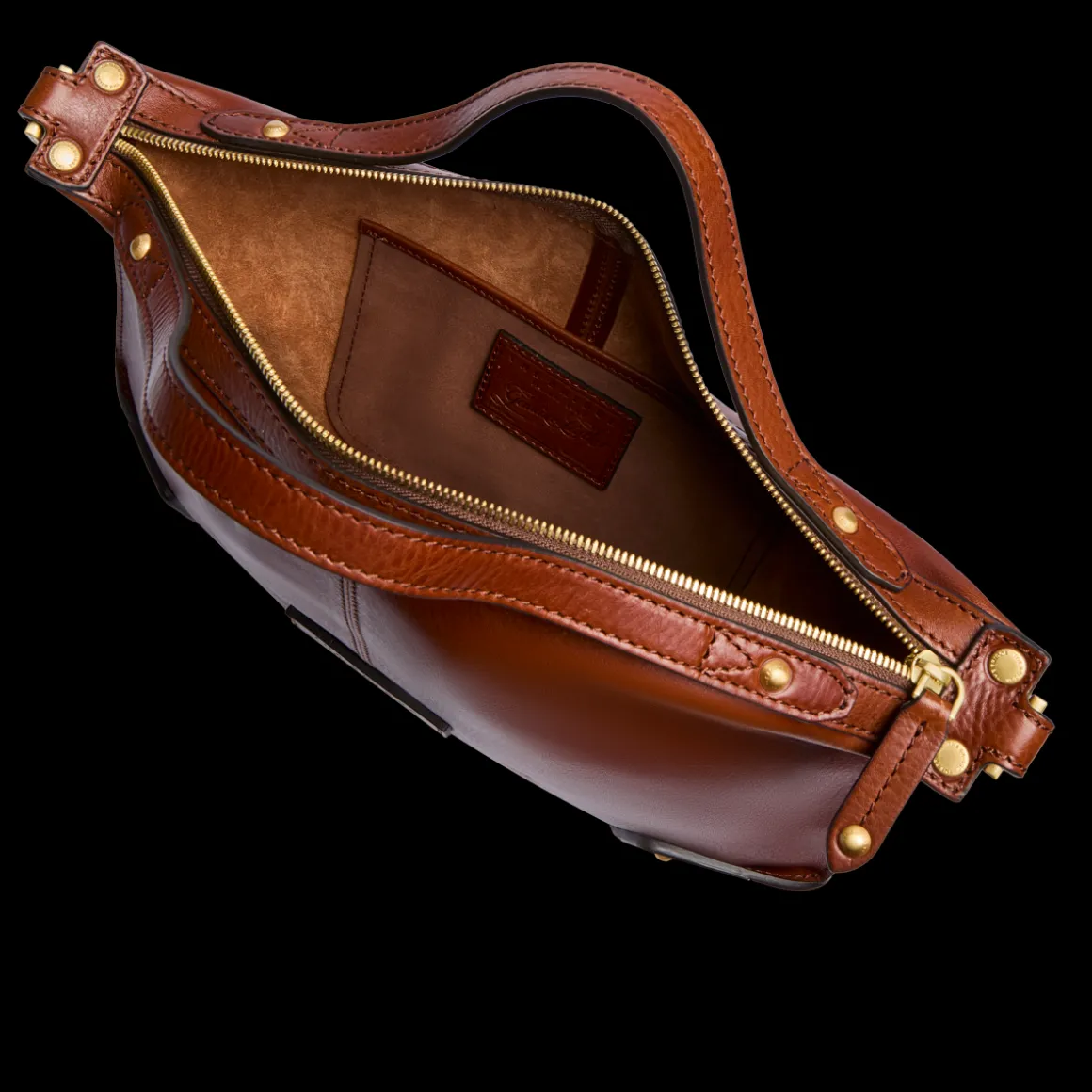 Borsa tracolla pelle chiusa con zip taglia m