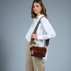 Borsa tracolla pelle chiusa con zip