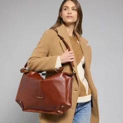 Borsa tracolla pelle chiusa con zip taglia l