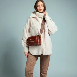 Borsa tracolla pelle chiusa con zip taglia s