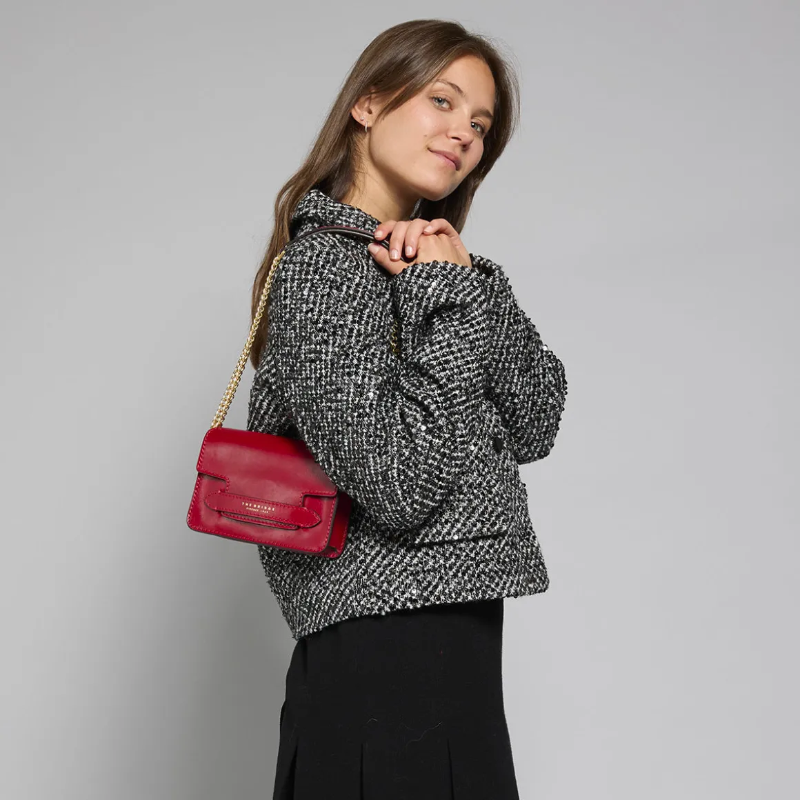 Borsa tracolla pelle con catena