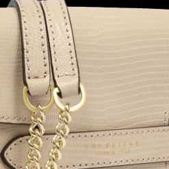 Borsa tracolla pelle con catena stampa lizard