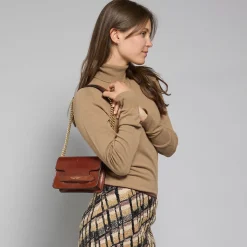 Borsa tracolla pelle con catena