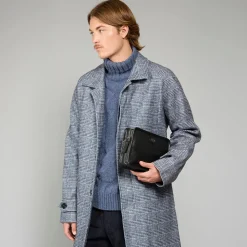 Borsello uomo in pelle con zip