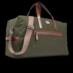 Borsone in pelle e tessuto medium size